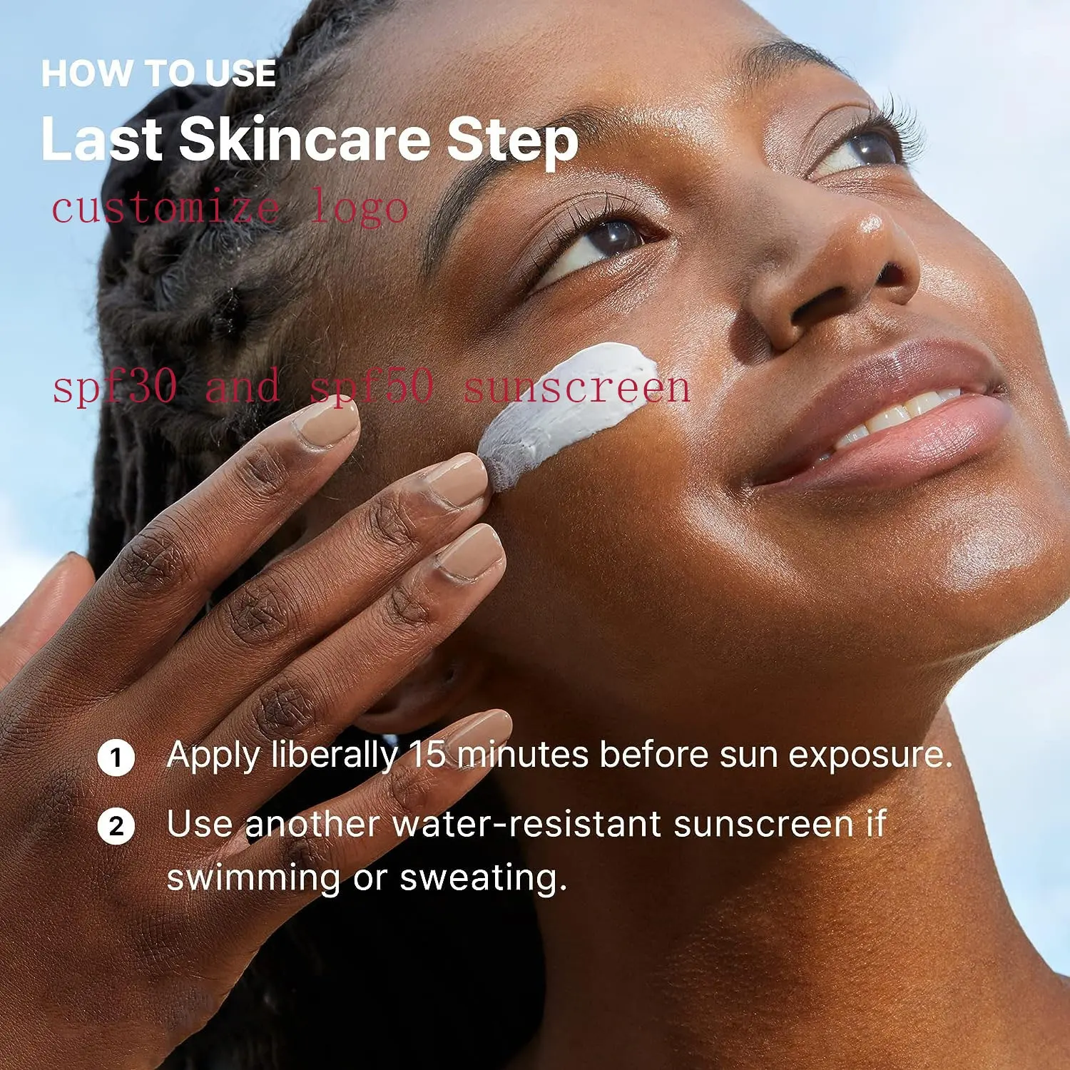 Customize Service Facial Skin Care Tinted Sunscreen Customize Whitening Sunblock Lotion Private Label