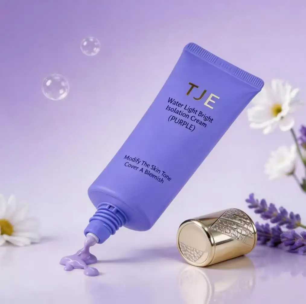 Natural Frost Purple Water-Light Effect Containing Niacinamide Alpha-Arbutin Cream Makeup Primer Moisturizer for All Skin Types