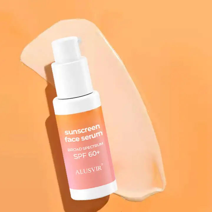 Wholesale Skin Face Invisible Daily Defense Sunscreen SPF 60+ Moisturizing Primer Serum with Hyaluronic Acid Liquid Makeup Base