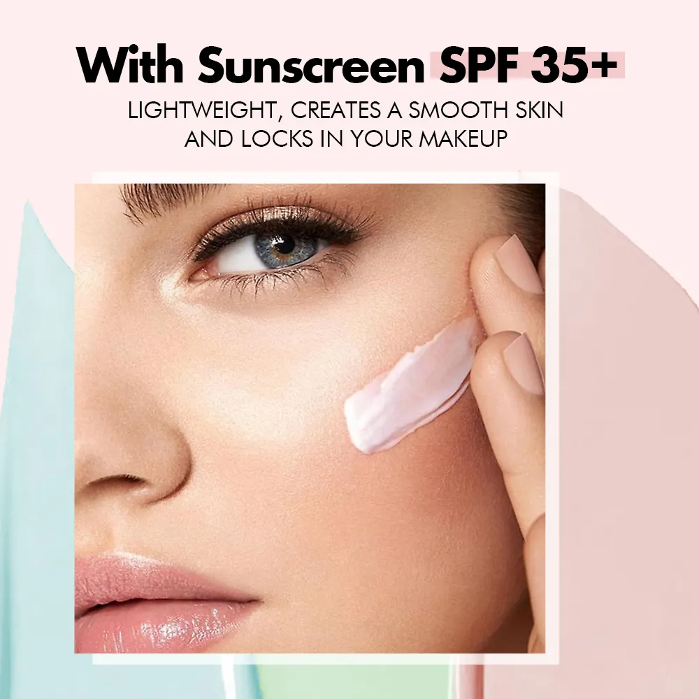 Private Label Mineral Makeup Base Antioxidant Foundation Face Primer Hydrating Pores Minimized Lotion Cream SPF35 detail