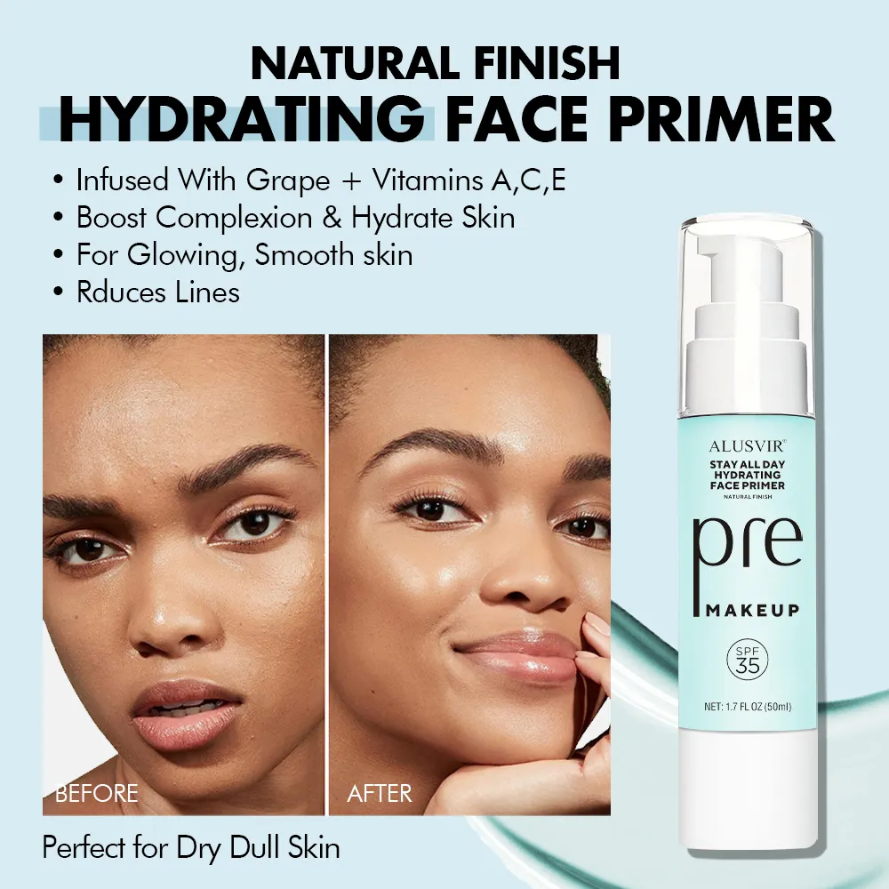 Private Label Mineral Makeup Base Antioxidant Foundation Face Primer Hydrating Pores Minimized Lotion Cream SPF35