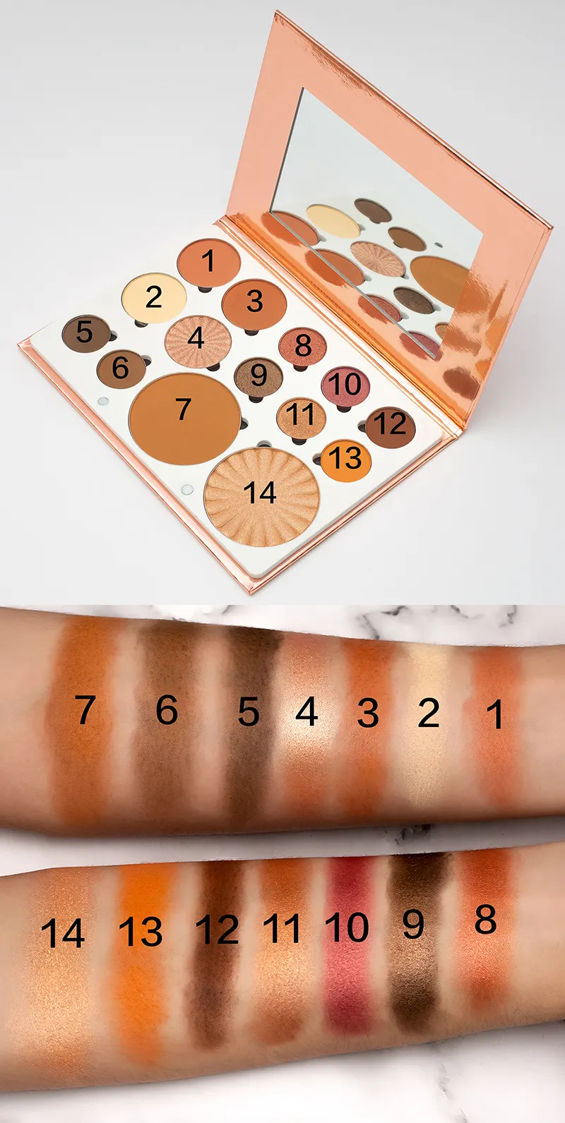 New Illuminator Glow Blusher Highlighter Loose Powder Palette Custom Logo Private Label OEM Mineral High Pigment Long Lasting