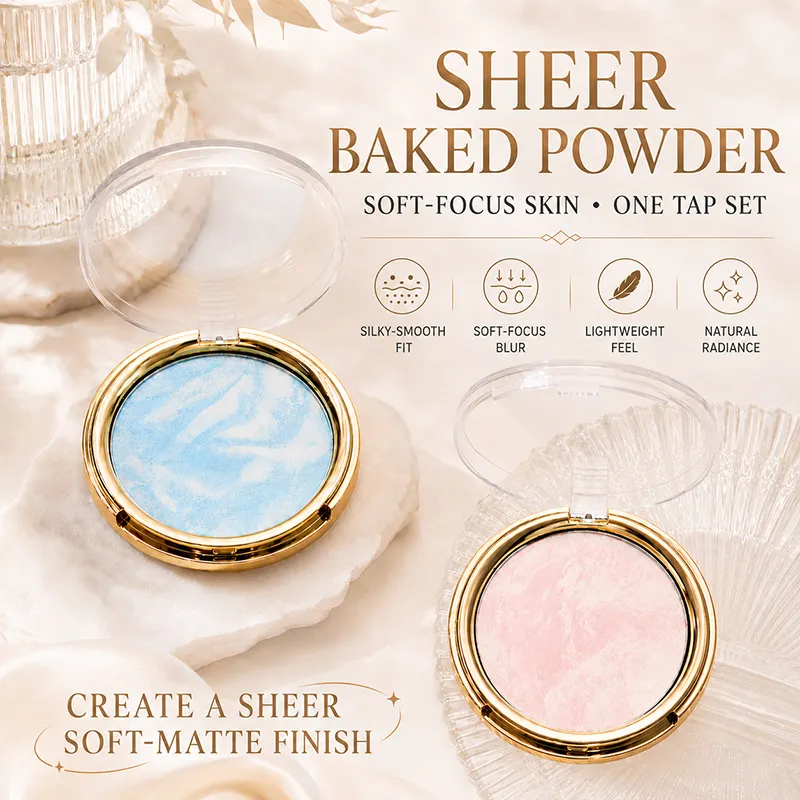 Custom Pressed Powder OEM Cosmetics Manufacturer High-quality Waterproof Oil-control Concealer Highlighter Private Label