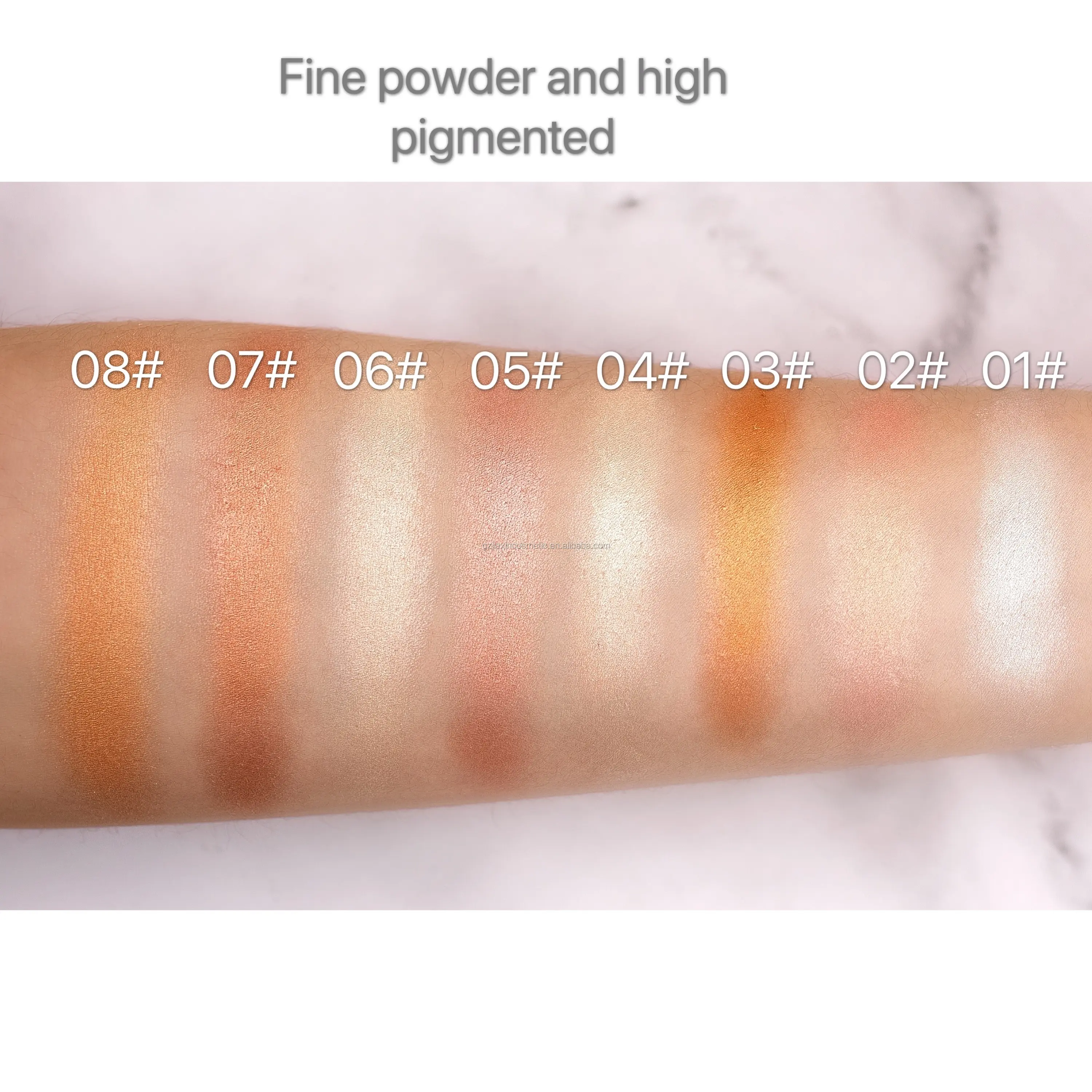 Good Quality Mineral Pressed Powder Highlighter Bronzer Palette with Waterproof Long Lasting Matte Finish for Face and Body