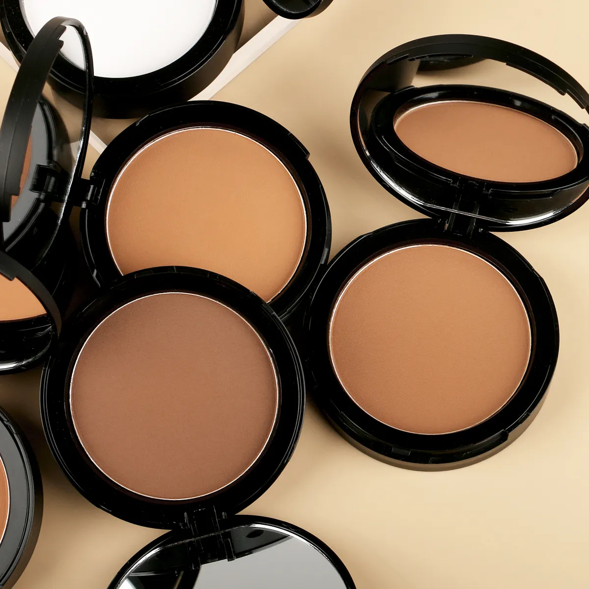 Private Label Waterproof Mineral Stay Matte Oil Control Makeup Pressed Powder Long Lasting with Puff