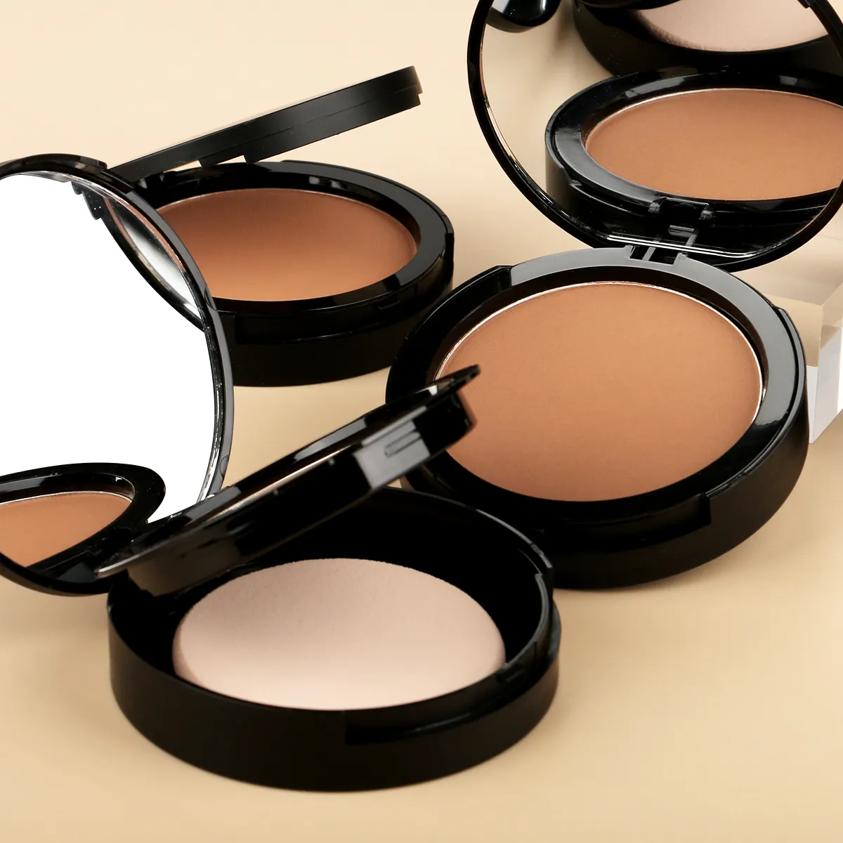 Private Label Waterproof Mineral Stay Matte Oil Control Makeup Pressed Powder Long Lasting with Puff
