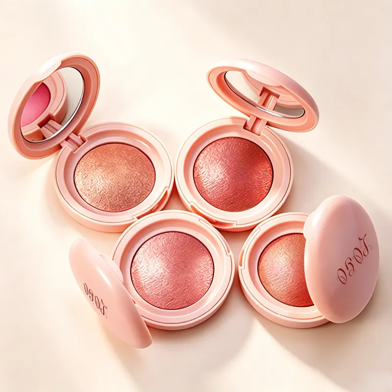 OEM Baked Powder Blush Highlighter Palette High Pigment Luminous Featherlight Waterproof Sweat Proof All Skin Tones Wholesale
