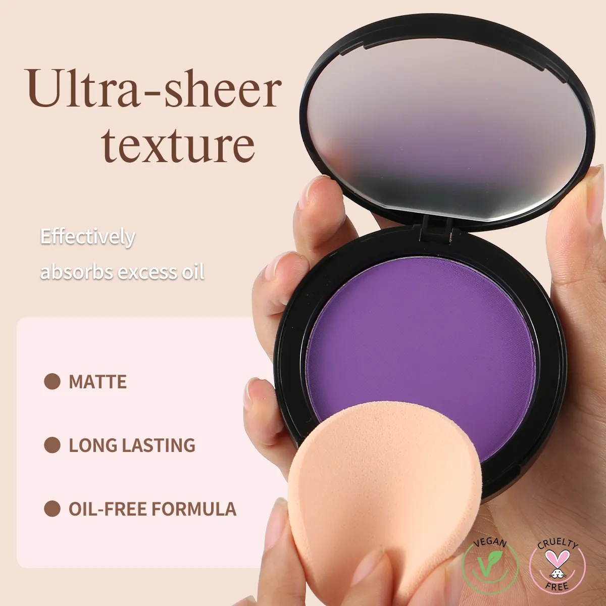 Custom Logo Setting Face Powder Water-Proof Private Label New Waterproof Custom Wholesale Pressed Powder