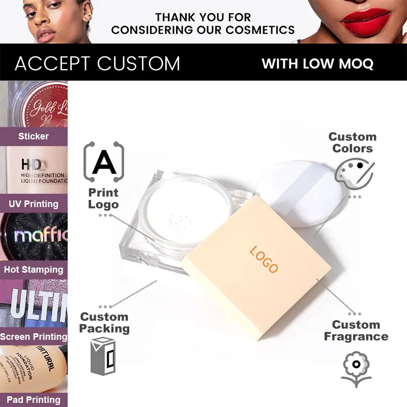 OEM Long Lasting Full Coverage Matte Full Coverage Finish High Quality Custom LogoOEM Wholesale Compact Powder