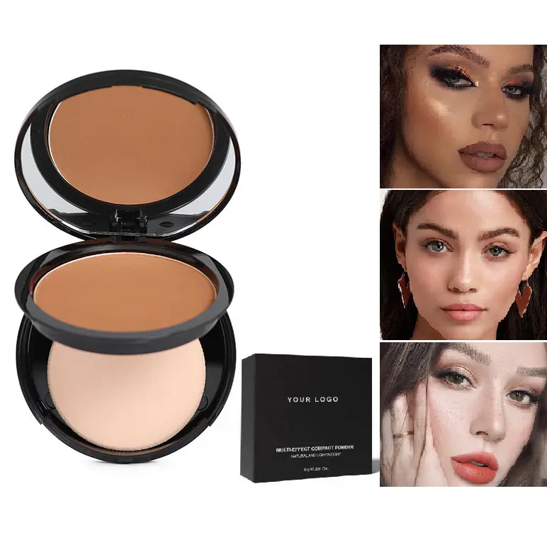 Private Label High Quality Makeup Setting Pressed Powder OEM Wholesale Vegan Foundation Compact Pressed Powder
