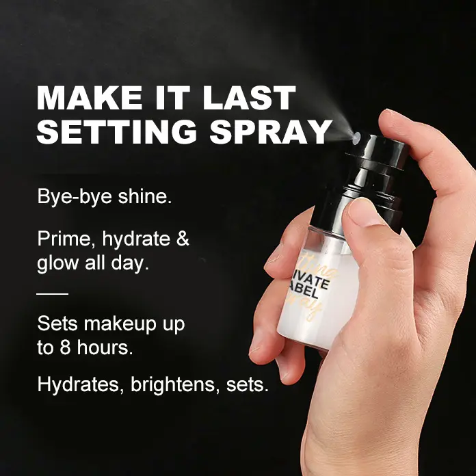 Private Label Makeup Setting Spray Long Lasting Sweatproof Waterproof Oil-control Matte Fixing Mist Setting Spray Makeup