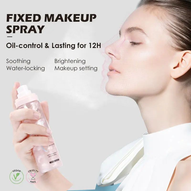 Best Waterproof Face Makeup Finish Fixing and Setting Spray Low Price High Quality Makeup Private Label Setting Spray detail