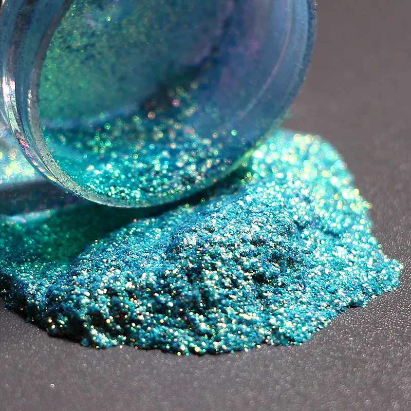 Fine Loose Glitter Metallic Shimmer High Pigment Powder Eye Shadow Duo Chrome Multichrome Chameleon Mica Pigment Dark Chemical