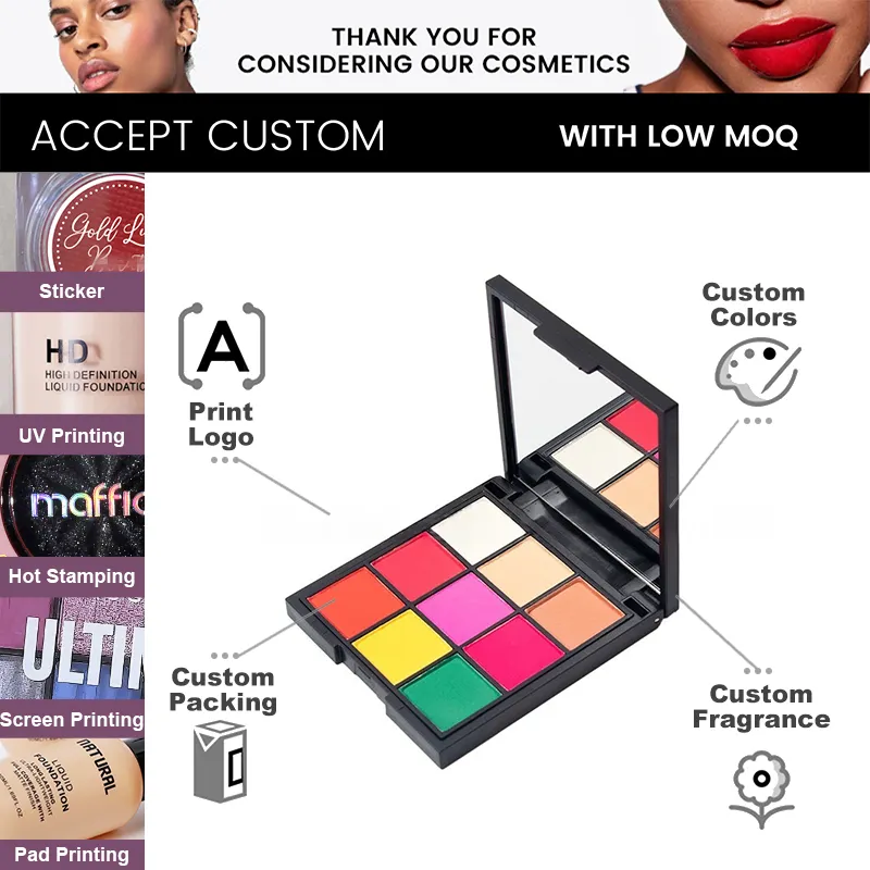 New Arrivals Private Label High Pigment Wholesale Eyeshadow Palette High Quality No Brand Eyeshadow Palette