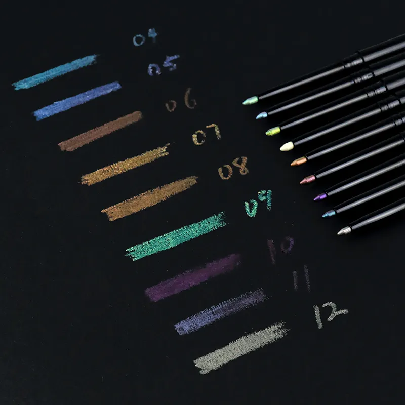 Hot Selling 9-Color Chameleon Eyeliner Lip Liner Private Label Duochrome Pencil for Eye Makeup Chemical Ingredient