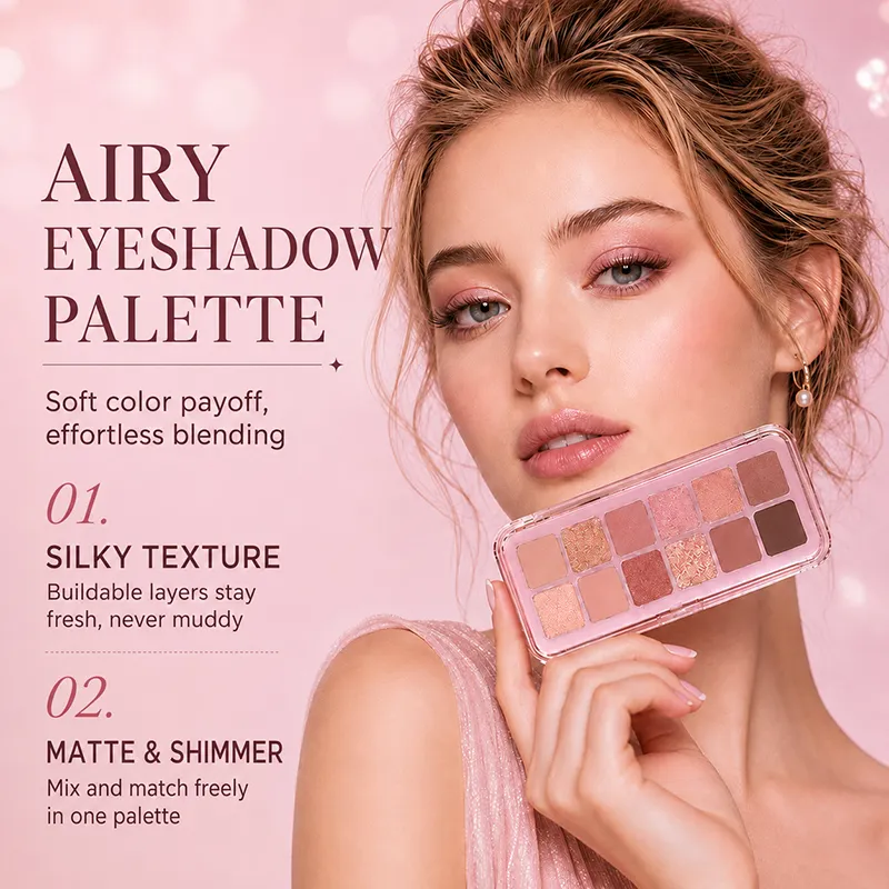 Custom Eyeshadow Palette OEM Cosmetics High-end Brand Contract Manufacturer 12-color Matte Eyeshadow Palette Private Label