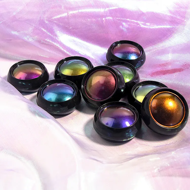 Private Label Luminous Glitter Eyeshadow Palette Powder Custom Logo Waterproof Long Lasting Chameleon Eye Shadow Makeup