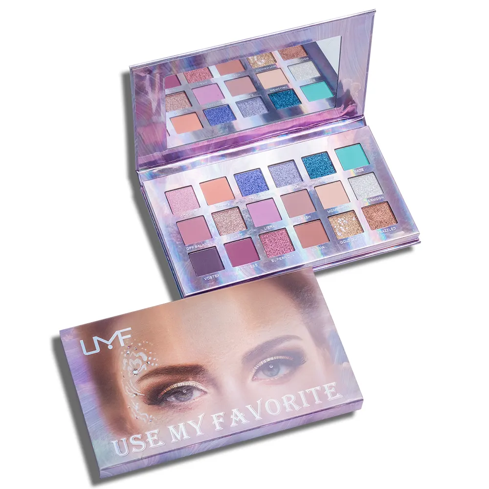 Custom Private Label OEM/ODM Mineral Powder Eye Shadow Palettes Shimmer Finish Waterproof Long-Lasting 8+ Colors 30g Dark Skin