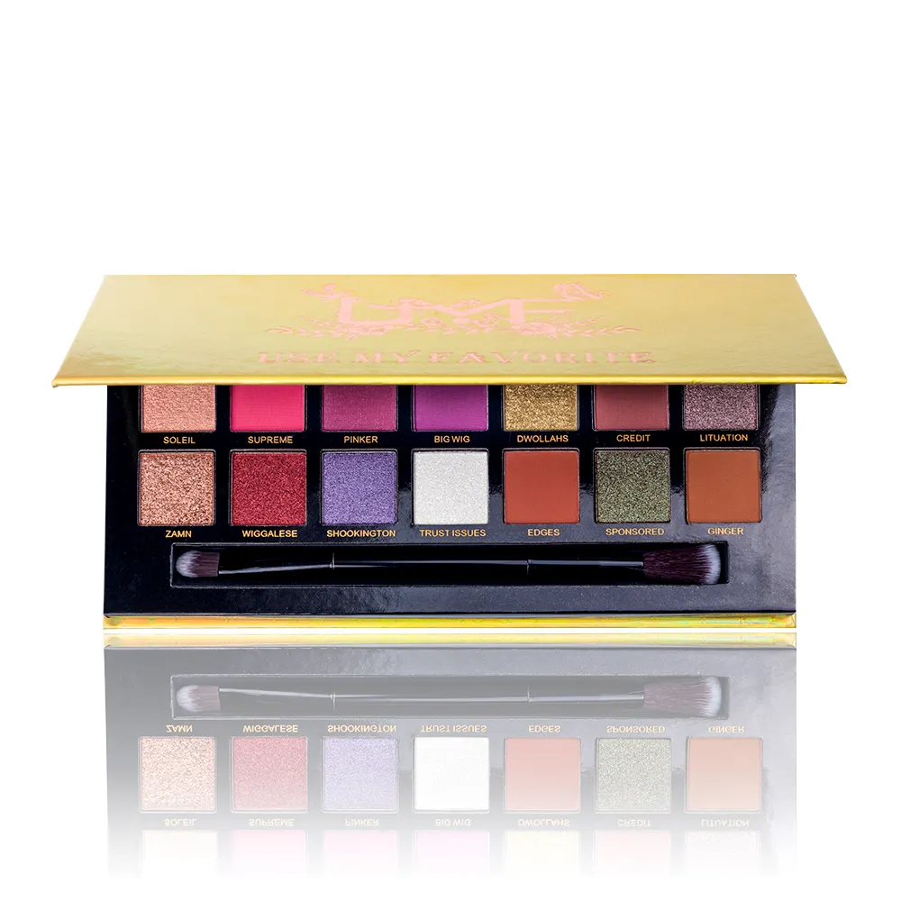 14 Colors Shimmer Matte Waterproof Long Lasting Fair Dark Skin Private Label Custom Printed Logo Powder Makeup Eyeshadow Palette