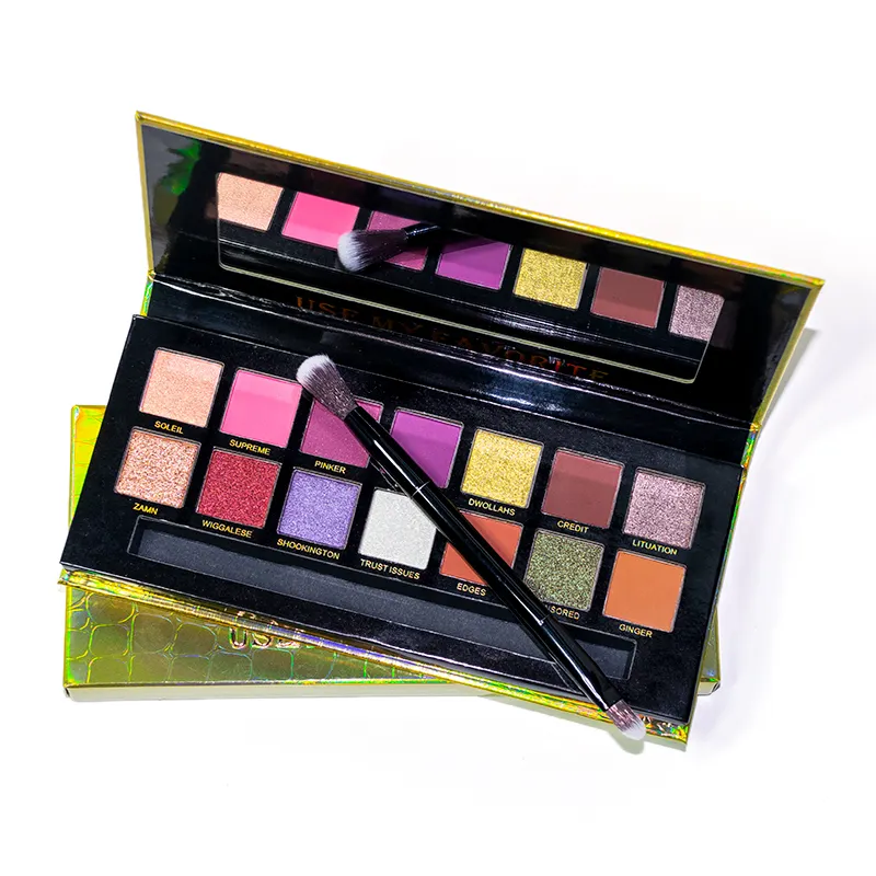 Eye Shadow Custom Cosmetics Logo Makeup Matte Waterproof Long Lasting Powder 14 Colors Eyeshadow Palette Private Label Fair Dark