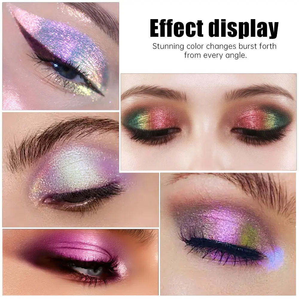 Custom MultiChrome Luminous Mineral Eyeshadow Palette OEM High Pigment Cruelty Free 10-Color Chameleon Private Label