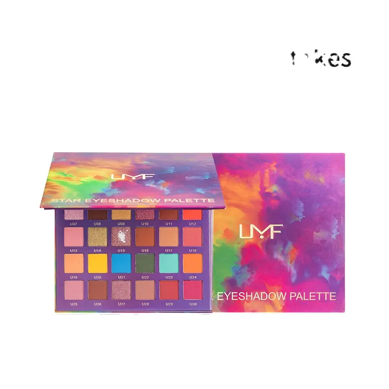 Waterproof Chemical-Based Eyeshadow Palette Private Label Shimmer Finish Long-Lasting Formula Custom Logo Wholesale 30 Colors