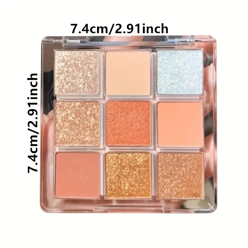 Custom 9 Colours Eyeshadow Palette Oem Cosmetics Waterproof Long Lasting High Quality Glitter Eyeshadow Private Label