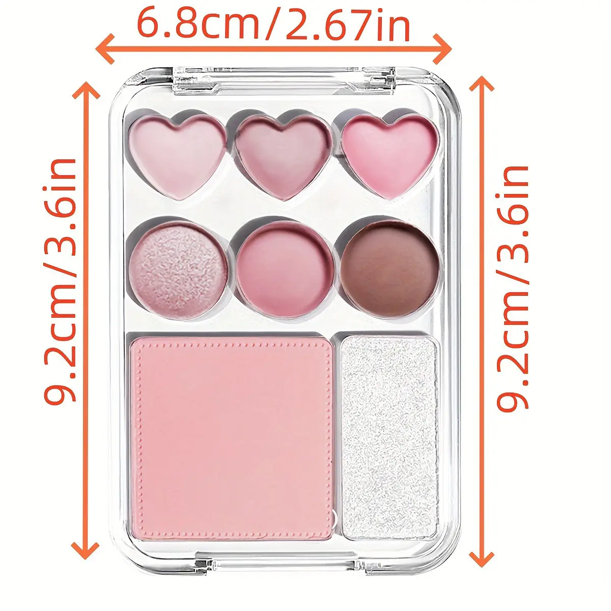 8 Colors Love Powder Eyeshadow Palette OEM Makeup Highly Pigmented Waterproof Long Lasting Matte Private Label