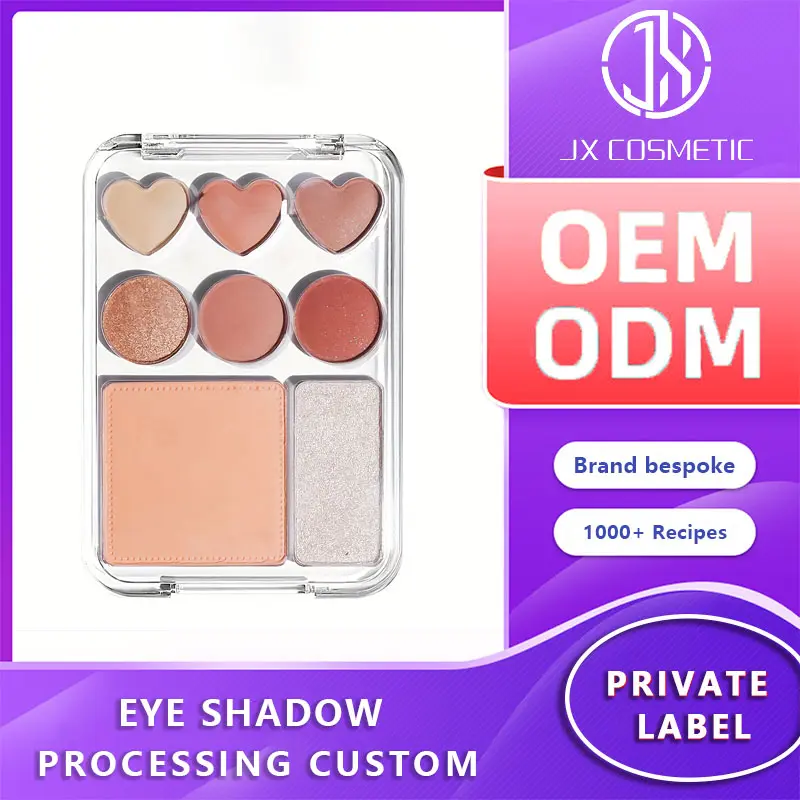 8 Colors Love Powder Eyeshadow Palette OEM Makeup Highly Pigmented Waterproof Long Lasting Matte Private Label