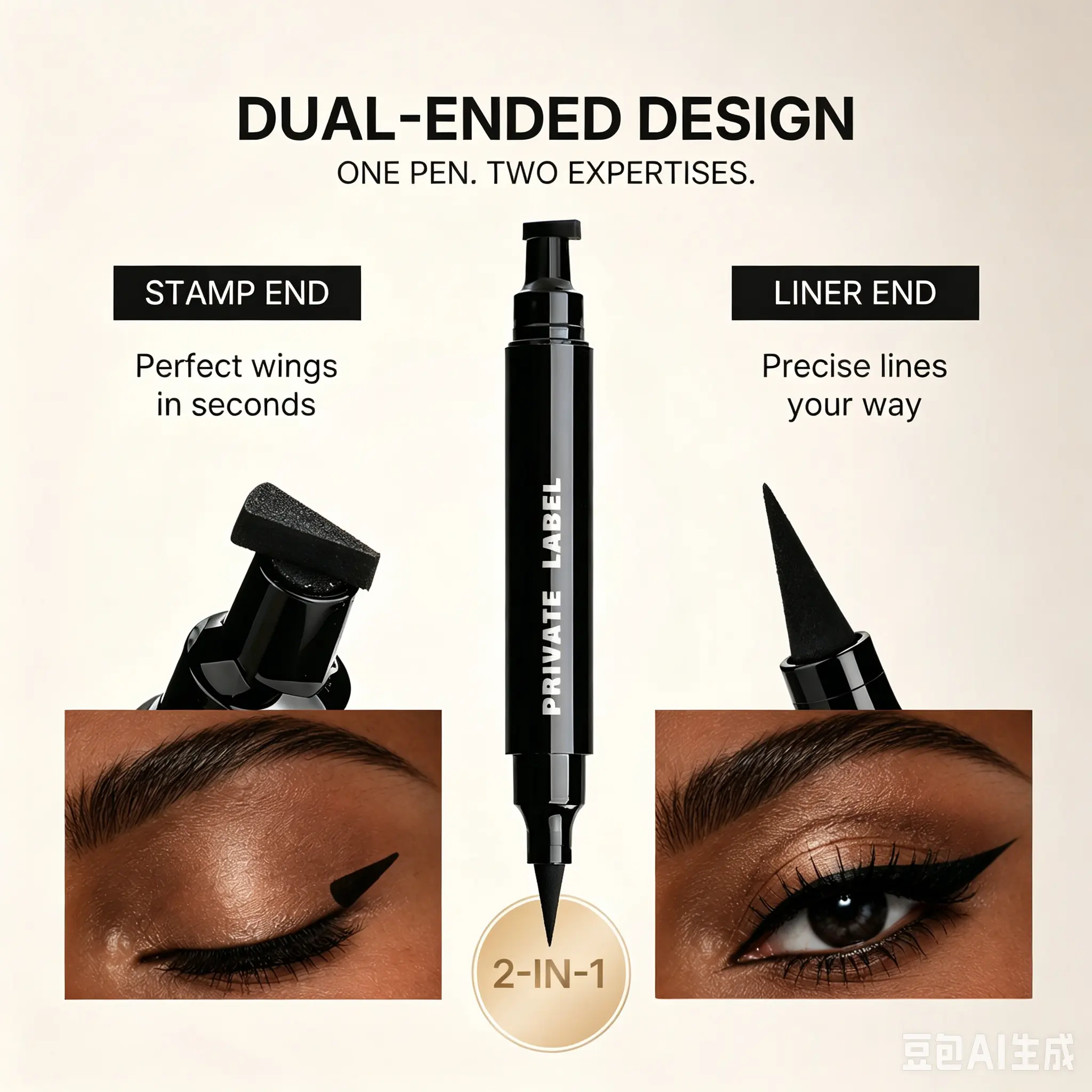 Oem Long Wear Vegan Wing Black Stamp Eye Liner Pen Matte Wholesale High Quality Liquid Waterproof Eyeliner Pen