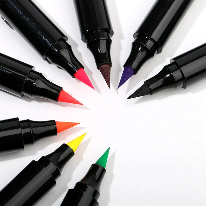 High Quality 2 in 1 UV Color Liquid Eyeliner Pen Label Multi Colored Waterproof Eye Liner Pencil Makeup Low Moq