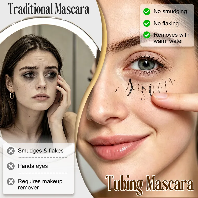 Wholesale Tubing Mascara Water Resistant Lengthening Sweat Humidity Proof Lightweight No Clump Long Wearing Custom Logo