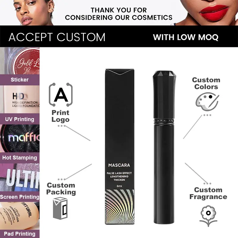 Long Lasting Waterproof Lengthening Eyelashes Volume Wholesale Curling Eyelash Lengthening Defining Mascara Cream