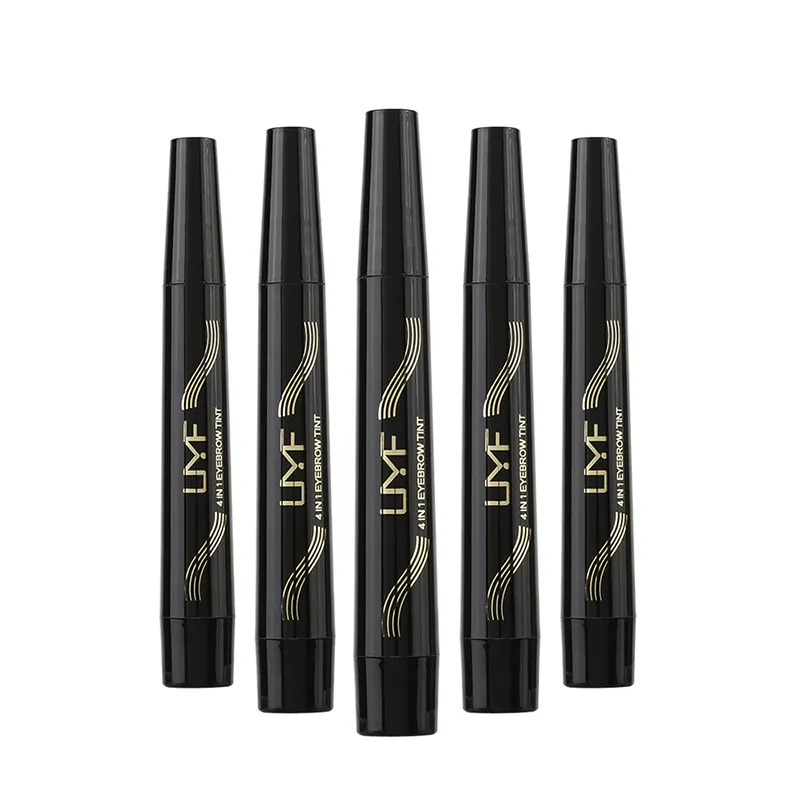 Custom 4 Fork Mineral Waterproof Slim Black Eyebrow Pencil OEM Makeup 4 Melon Eye Private Label