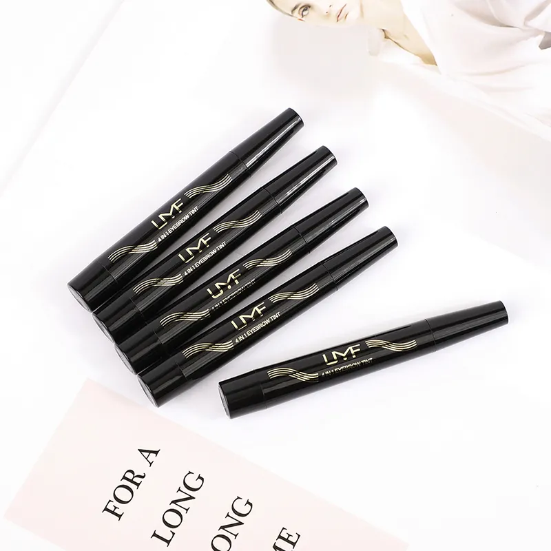 Custom 4 Fork Mineral Waterproof Slim Black Eyebrow Pencil OEM Makeup 4 Melon Eye Private Label