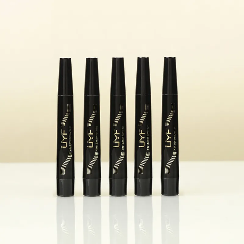 Custom 4 Fork Mineral Waterproof Slim Black Eyebrow Pencil OEM Makeup 4 Melon Eye Private Label