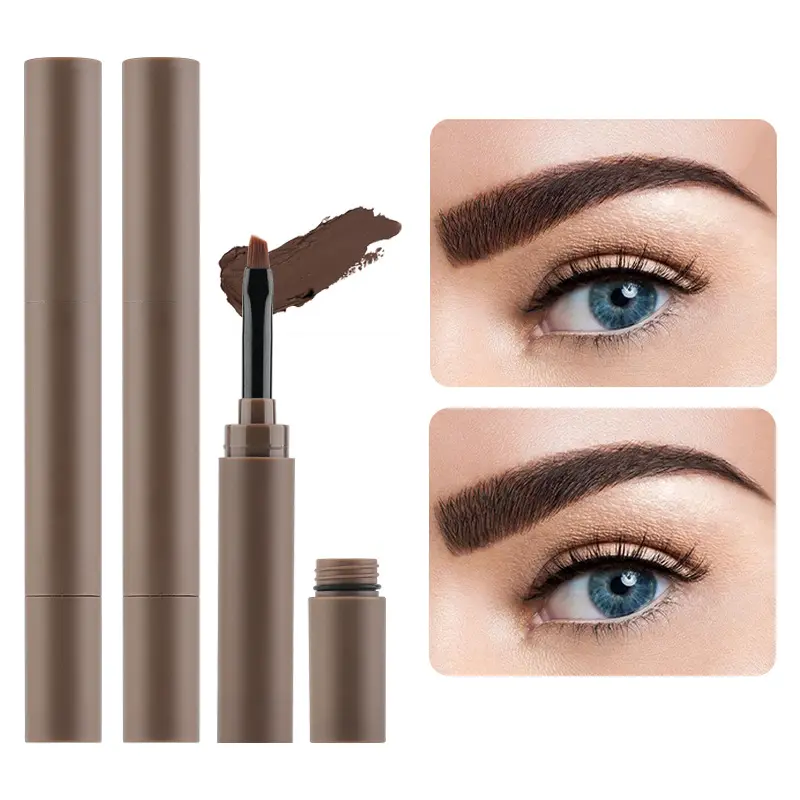 High Quality Beauty Makeup Natural Color 2 in 1 Natural Waterproof Long Lasting Eyebrow Cream