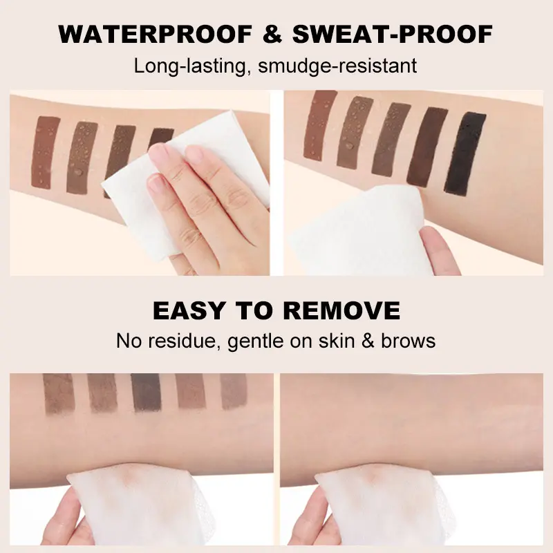 High Quality Beauty Makeup Natural Color 2 in 1 Natural Waterproof Long Lasting Eyebrow Cream