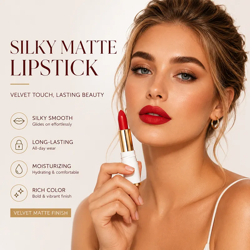 Custom Lipstick OEM High-end Cosmetics Factory Wholesale High-quality Non-stick Waterproof Long-lasting Lipstick Private Label