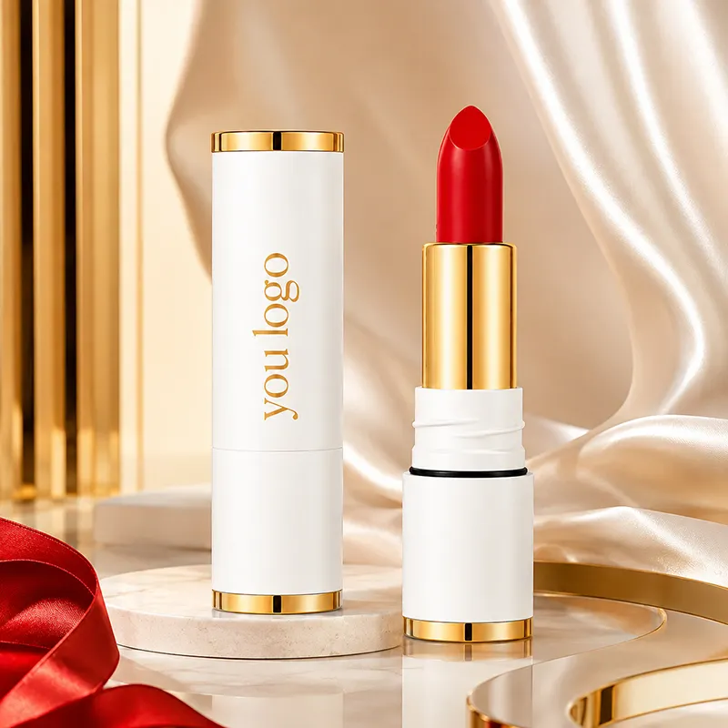 Custom Lipstick OEM High-end Cosmetics Factory Wholesale High-quality Non-stick Waterproof Long-lasting Lipstick Private Label