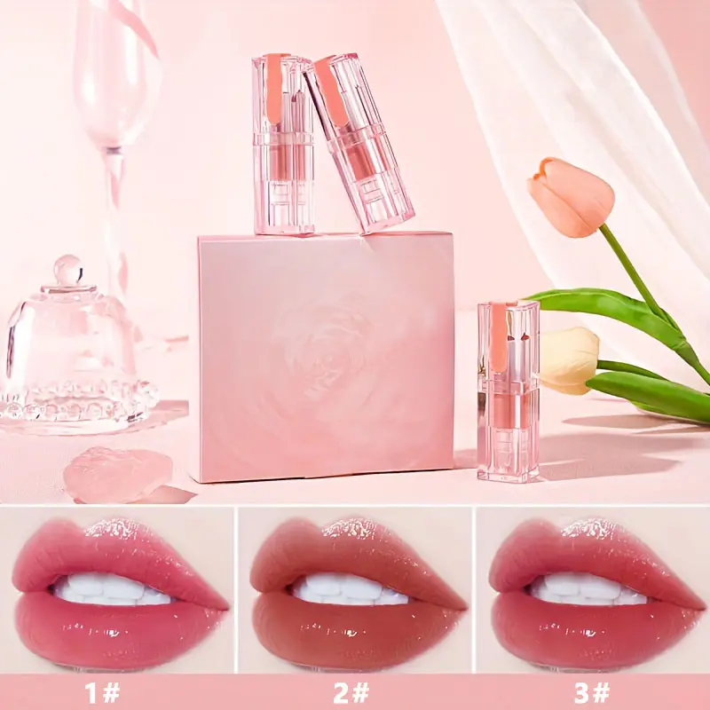 Custom Fashion Matte Lipstick Set OEM Private Label 3 Colors Waterproof Long-lasting Moisturizing Velvet Lipstick Highly