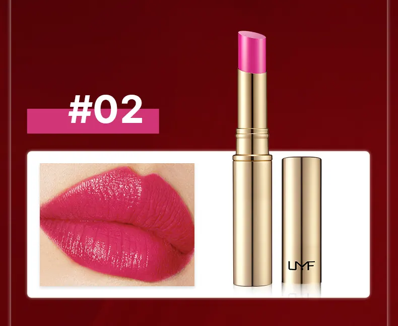 Custom Lipstick OEM Beauty Makeup Gold-plated Tube Long-lasting Waterproof Moisturizing Matte Multi-colors Private Label