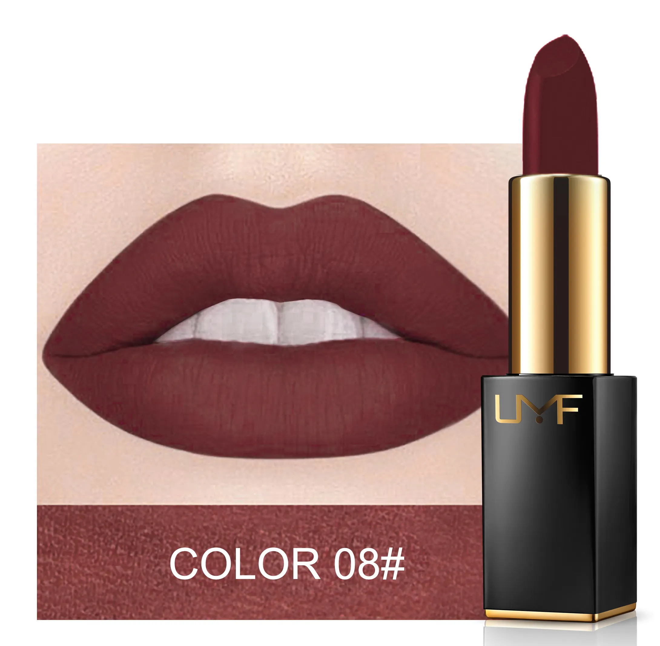 Matte Red Lipstick Fashion Luxury Waterproof Long Lasting High Pigmented Custom Private Label Cosmetic