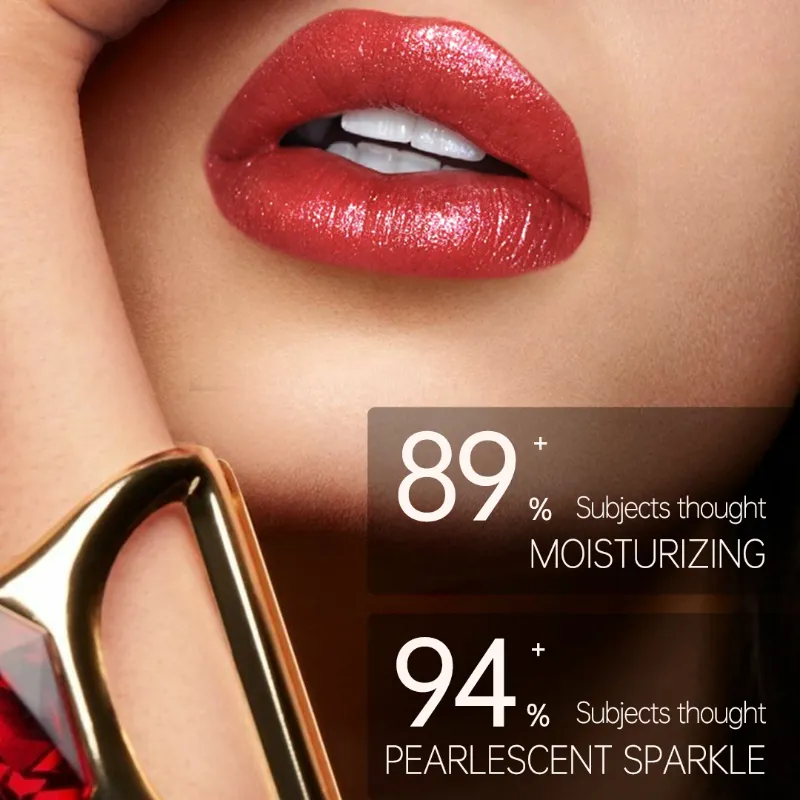 Custom Fashion Waterproof Long-lasting Pearlescent Glitter Lipstick OEM Private Label with Highly Pigmented Moisturizing Formula