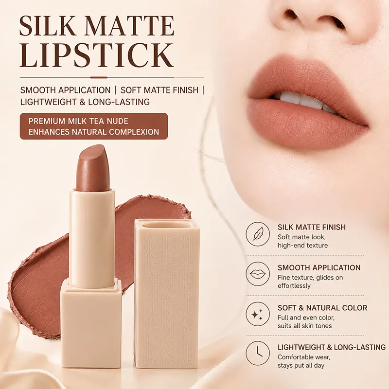 Custom Lipstick OEM Cosmetics Cleaning Formula Manufacturer Waterproof Long-lasting Matte Velvet Lipstick Private Label