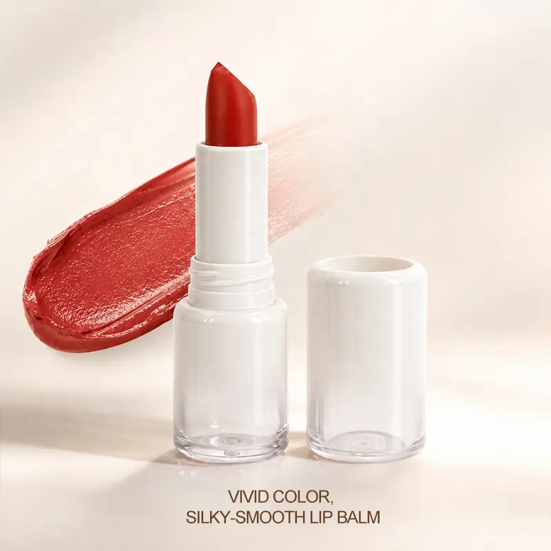Custom Lipstick OEM Brand Manufacturing Clean Formula Factory Vegan Non-Stick Cup Waterproof High Pigment Lipstick Private Label