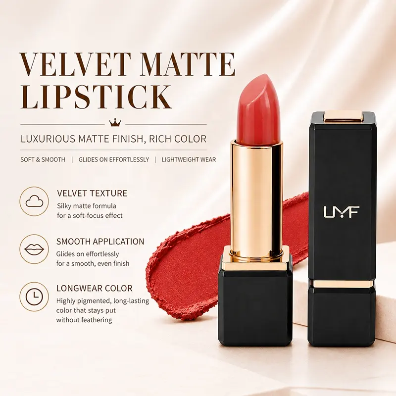 Custom Matte Lipstick OEM Makeup Cleaning Formula Factory Non-Stick Cup Waterproof Long-Lasting Vegan Lipstick Private Label