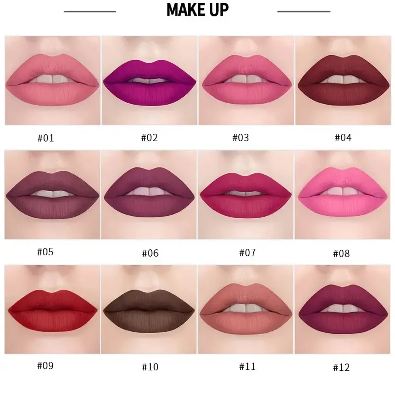 Custom Lipsticks OEM Wholesale Makeup Factory ODM Waterproof Matte Moisturizing Nude Matte Lipstick Set Private Label