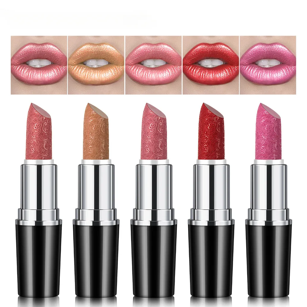 Custom Lipstick Oem Makeup Manufacturers High Quality Waterproof Long-lasting Moisturizing Pearlescent Lipstick Private Label
