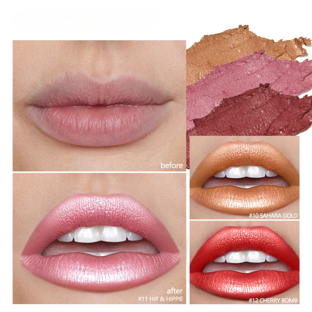 Custom Lipstick Oem Makeup Manufacturers High Quality Waterproof Long-lasting Moisturizing Pearlescent Lipstick Private Label